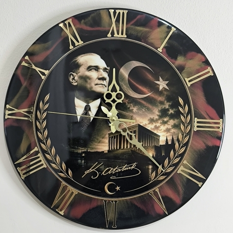 Kişiye Özel Epoksi Duvar Saati | 40 cm | El Yapımı | Fotoğraf, İsim ve Logolu Tasarım