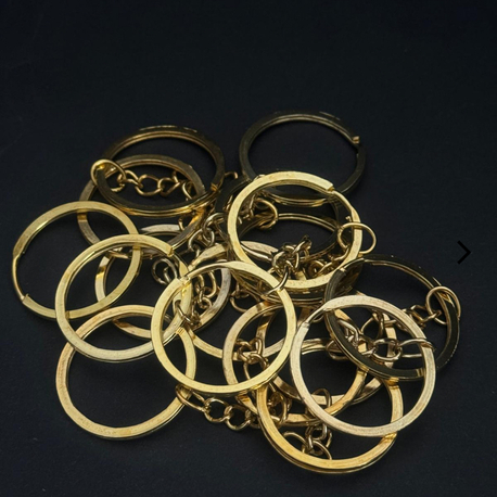 Epoksi Anahtarlık Halkası Gold 10 adet