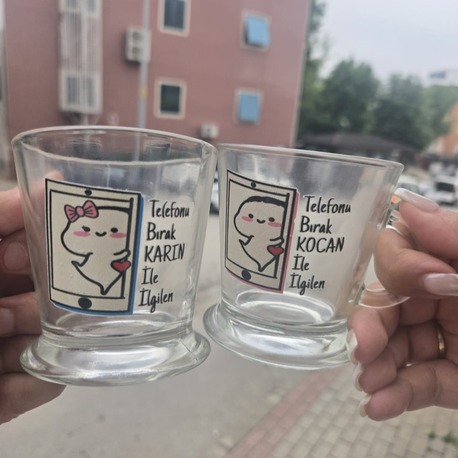 Telefonu Bırak Karın - Kocan İle İlgilen  2'li Çay Fincanı (180ml)