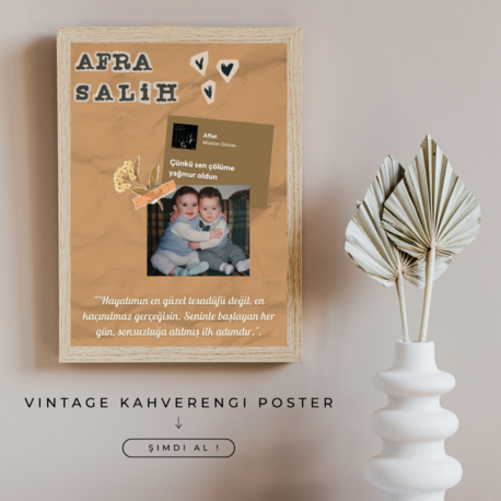 Vintage Kahverengi Poster(Çerçeveli)