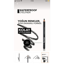 Flormar waterprof Siyah göz kalemi 101 