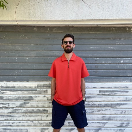 Zara Fermuarlı  Polo Yaka Erkek Basic Tshirt