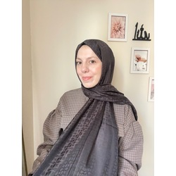Blom desen şal Acı kahve