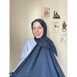 Blom Desen Şal lacivert