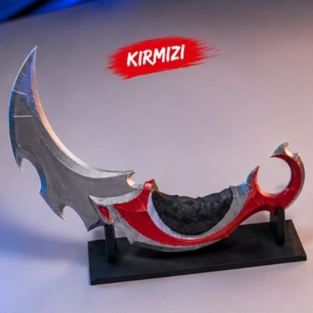 Valorant Standlı Yağmacı Karambit – 25 cm Oyuncu Odası Dekoru