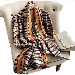 Eşarpie Luxe Şal - Leopar Zebra
