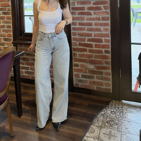 Taşlı jean 