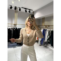 Crop örme hırka 