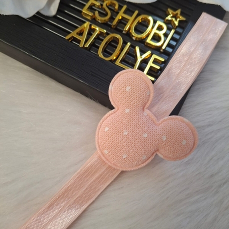 Somon Mini Mouse Tasarım Figürlü Bebek Saç Bandı Pastel Ton 