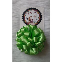 Neon Yeşil Saten Top Toka