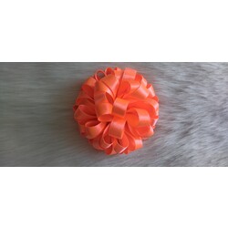 Neon Turuncu Saten Top Toka