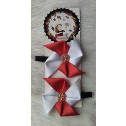 Rüzgar Gülü Kırmızı Beyaz Pens Toka