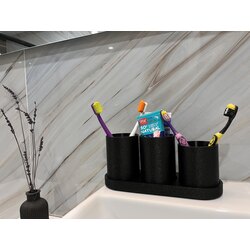 Modern Dekoratif Dokulu Diş Fırçalık Standı