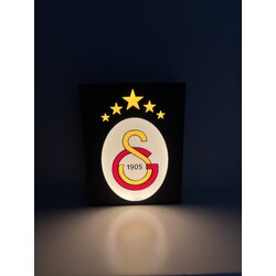 Sarı Kırmızı Renkli Taraftar LED Gece Lambası - Masa Lambası