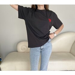 Kalp desenli oversize thsirt 