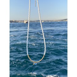 Mavi Boncuklu Balık Kolye