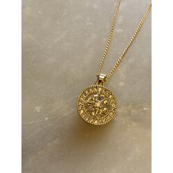 Kutup Yıldızı Gold Çelik Kolye