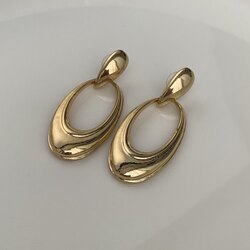 Gold Geniş Halka Küpe