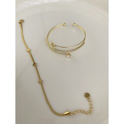 2’li Gold Set Kutup Yıldızı Bileklik&Bilezik