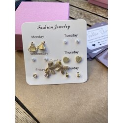 Konsept Günlük Gold Küpe Seti