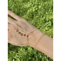 Yıldızlı Gold Şahmeran Çelik Bileklik