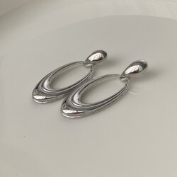 Silver Geniş Halka Küpe