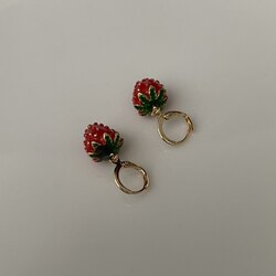 Gold Çilek Küpe