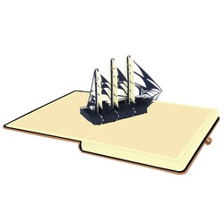 3D PopUp Defter - SHIP (GEMİ)