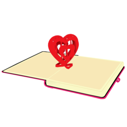 3D PopUp Defter - LOVE (AŞK)
