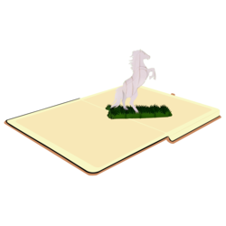 3D PopUp Defter - HORSE (AT)