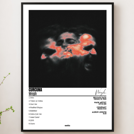 Wegh "CURCUNA" Albümü Limited Edition Çerçeveli Tablo