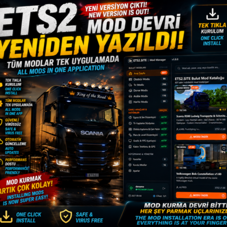 ETS2 Mod Manager – Tüm Modlar Tek Tıkla! 