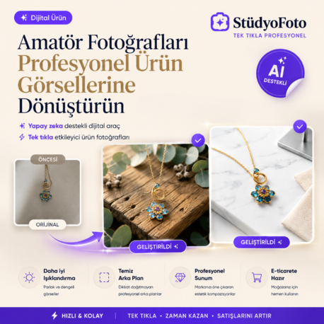 Tek Tıkla Profesyonel Ürün Fotoğrafı Oluşturun | StüdyoFoto