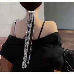 Şık Taşlı Püsküllü Saç Tokası