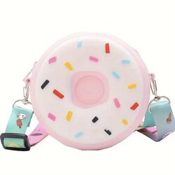 Sevimli Donut Şeklinde Silikon Para Cüzdanı