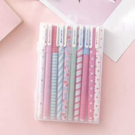 1 set Çok Renkli Jel Kalem Seti