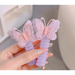 2 Adet Boho Chic Kelebek Spiral Saç Lastiği