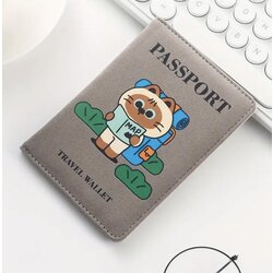 Sevimli Kedi Pasaport Seyahat Cüzdanı