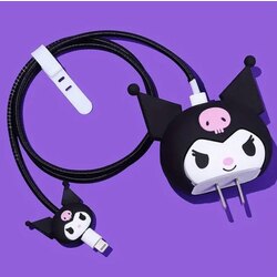 Sanrio Kuromi Temalı Sevimli  Karikatür Koruyucu Sarj Kılıfı
