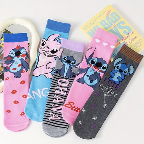 Disney Stitch Karikatür Çorap