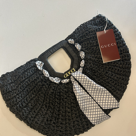GUCCİ HASIR PLAJ ÇANTASI
