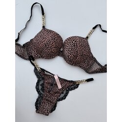 PEMBE LEOPAR VİCTORİA SET