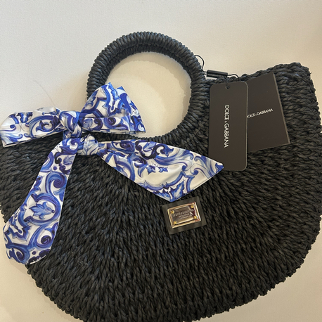 D&G SİYAH HASIR ÇANTA
