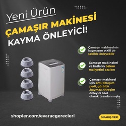 Çamaşır Makinesi Titreşim Önleyici, Kaymaz, Buzdolabı Yükseltici,Beyaz Eşya Altlığı