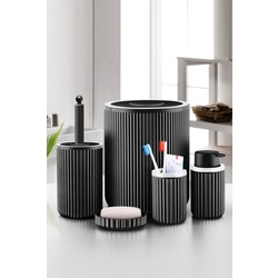 5 Parça Lüx Banyo Seti Fırçalık Sabunluk Wc Fırçası