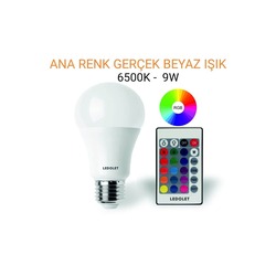  A Kalite Led Ampul Renk Değiştiren 9w Rgb Tasarruflu