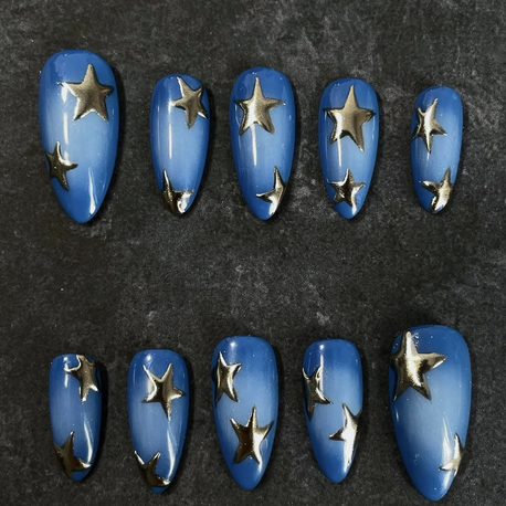 Gold Stars Nail Set