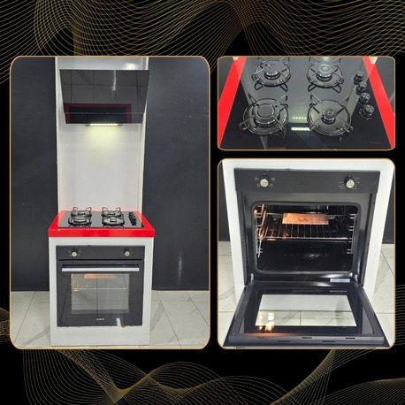 ALVEUS SİYAH CAM ANKASTRE 3 LÜ SET