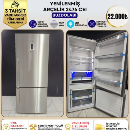 ARÇELİK 2476 CEI 580 LT KOMBİ NO-FROST BUZDOLABI