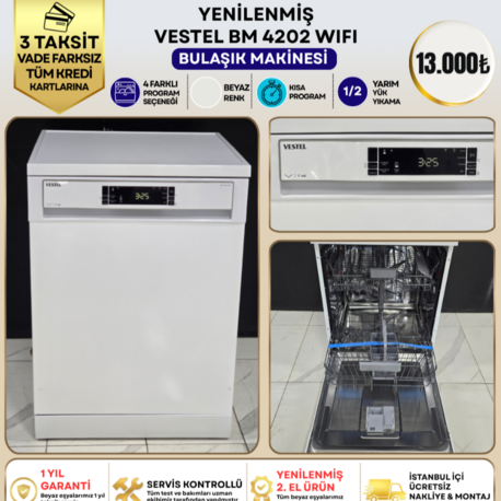 VESTEL BM 4202 WIFI 4 PROGRAMLI BULAŞIK MAKİNESİ